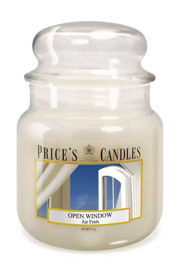 Price's Candle Open Window 411g 90h Giara media - Miele Profumi Collection